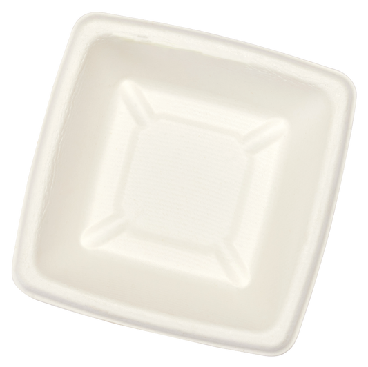 50x 125ml Square Bowl (4" x 4"). Compostable.