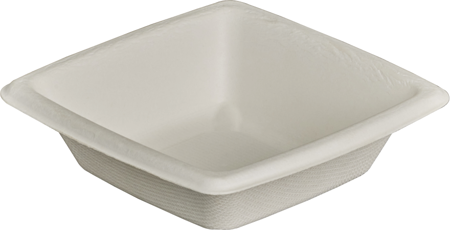 50x 125ml Square Bowl (4" x 4"). Compostable.