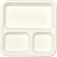 50x 3-compartment Meal Tray (8.5" x 8.5"). Compostable.