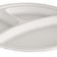 50x 10" Round Plate with 3 compartments. Compostable.