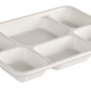 50x 6-Compartment Meal Tray (12" x 9"). Compostable.