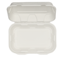 50x 6" x 9" Hinged Lid Clamshell Box. Compostable.
